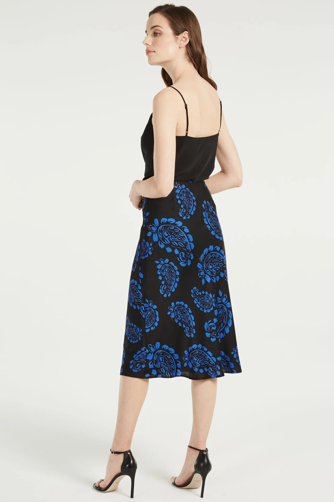Fion Tossed Paisley Bias Skirt