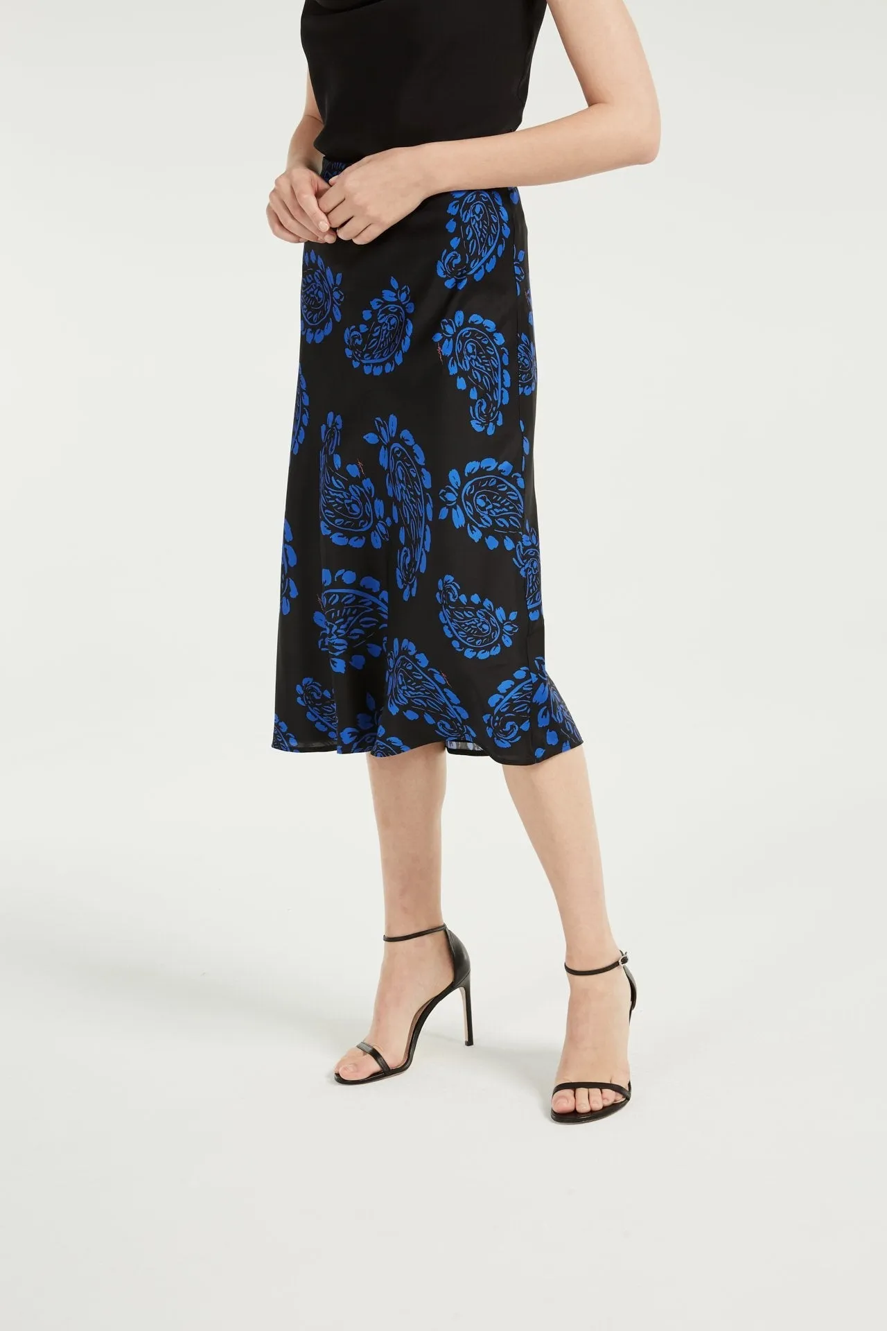 Fion Tossed Paisley Bias Skirt