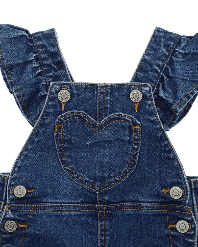 Fox & Finch - Girls Denim Heart Overalls