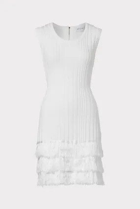Fringe Sleeveless Fitted Dress