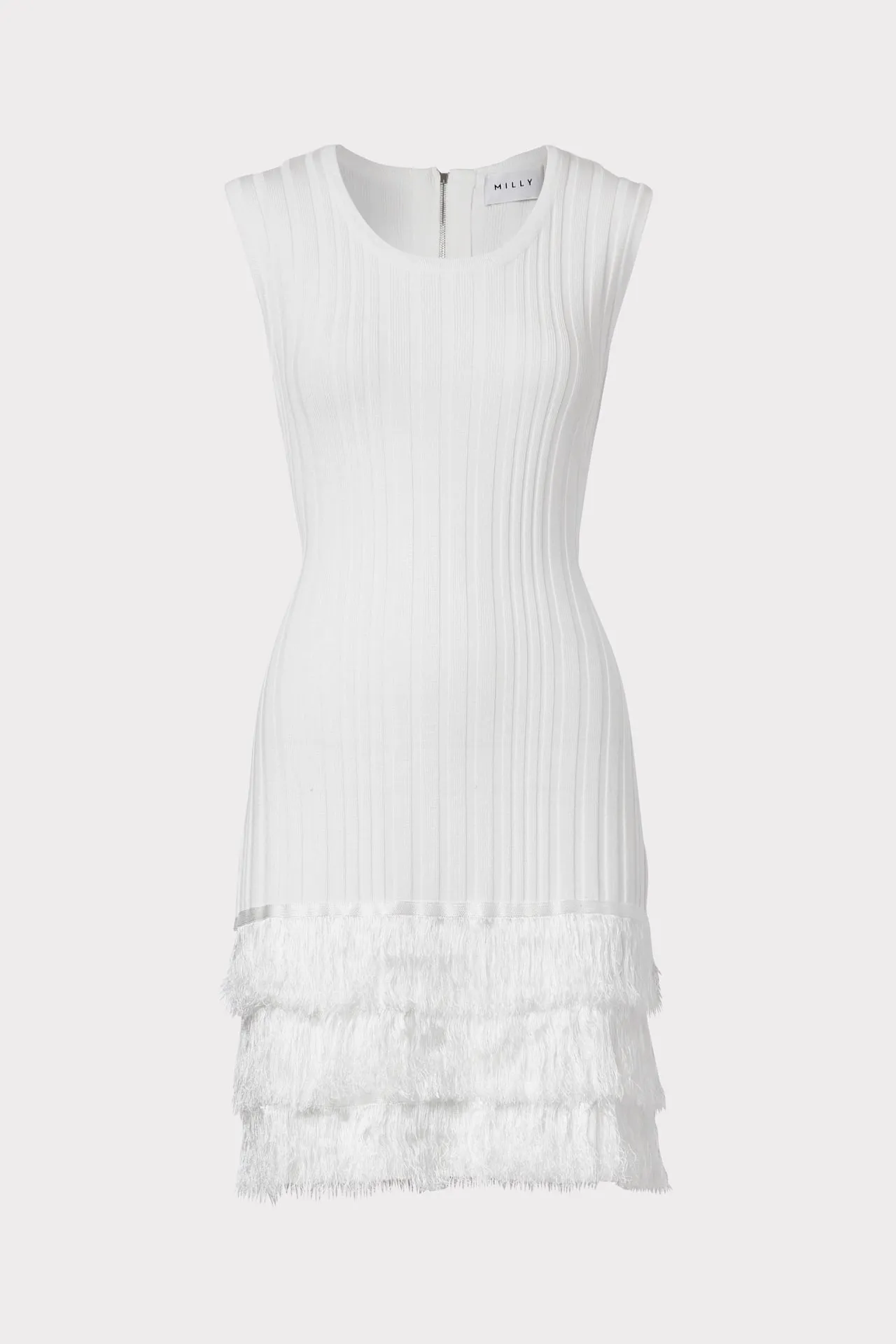 Fringe Sleeveless Fitted Dress
