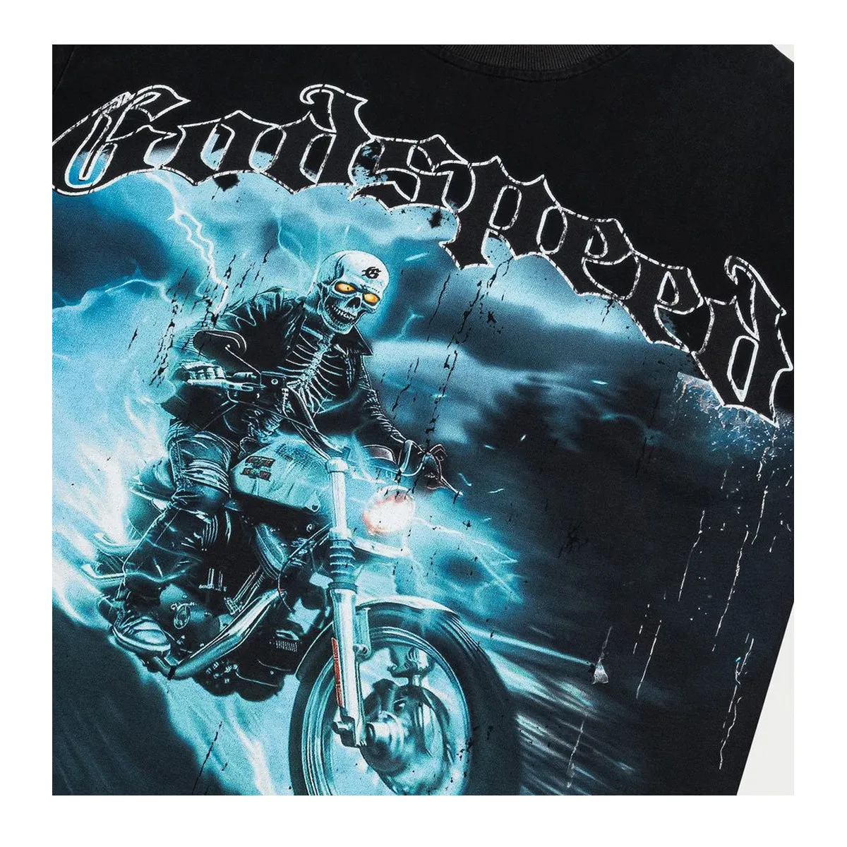 Godspeed - Mens Blue Flame Crew Neck T-Shirt