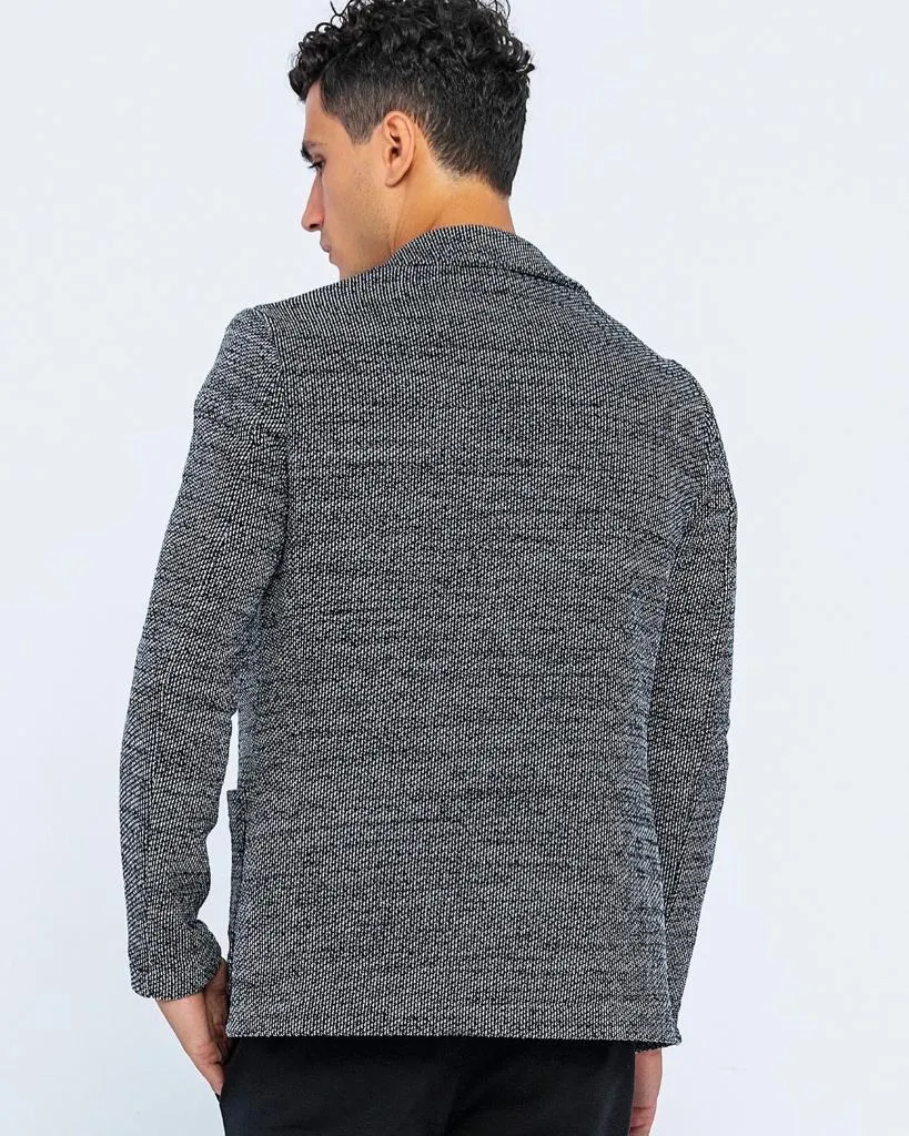 Grey Fitted Sport Jacket