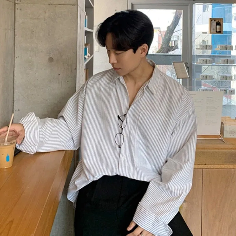 GS No. 99 Korean Loose Striped Shirt