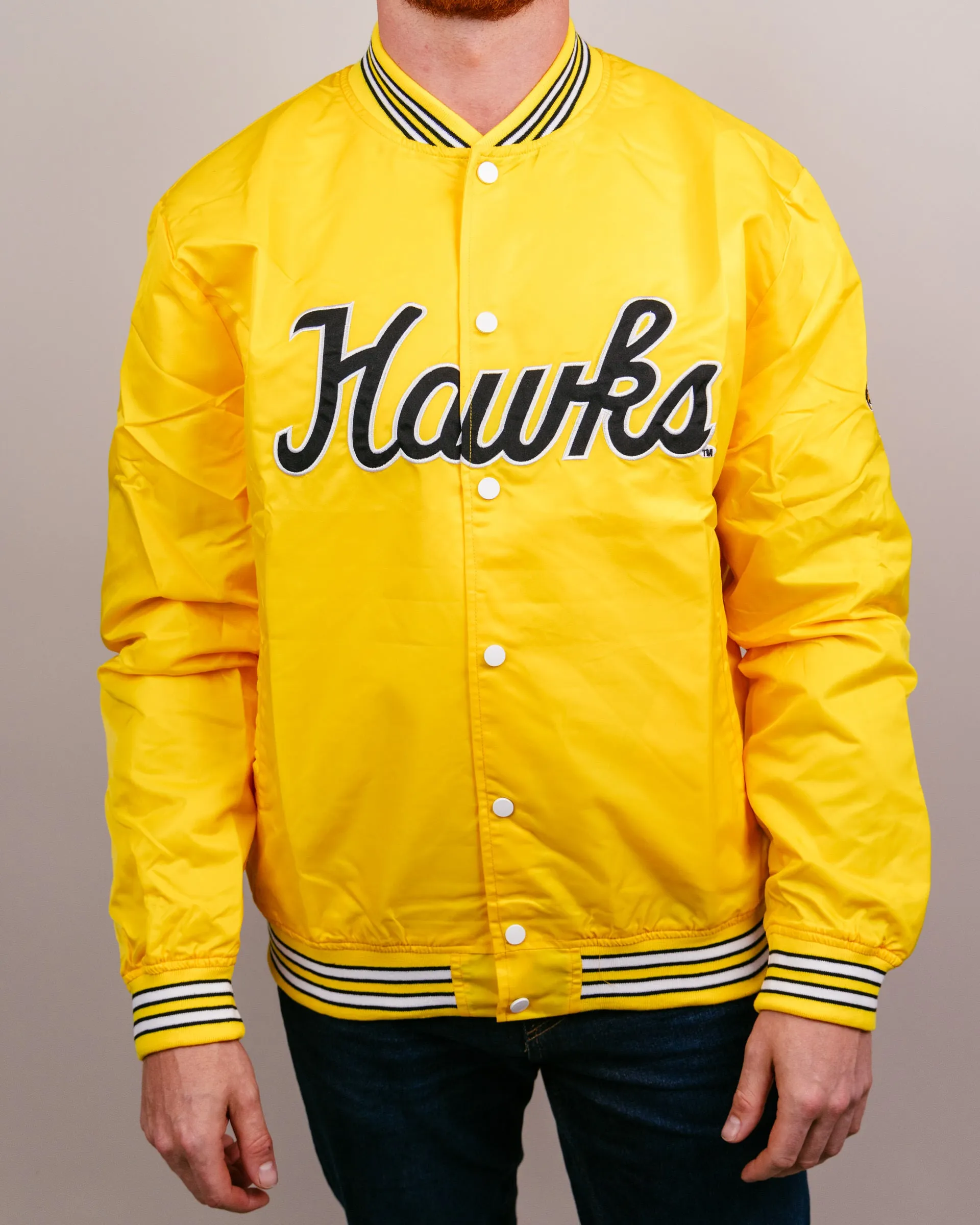 Iowa Hawks Yellow Varsity Jacket