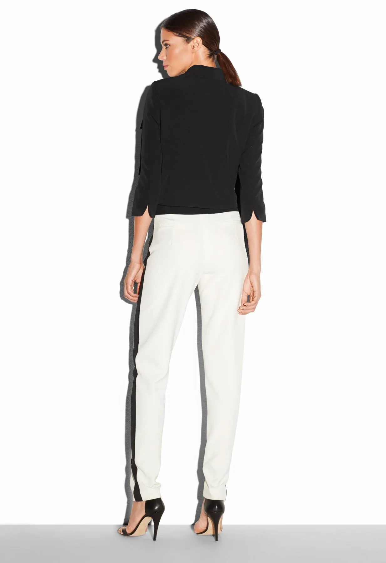 Italian Cady Stretch Cropped Jacket