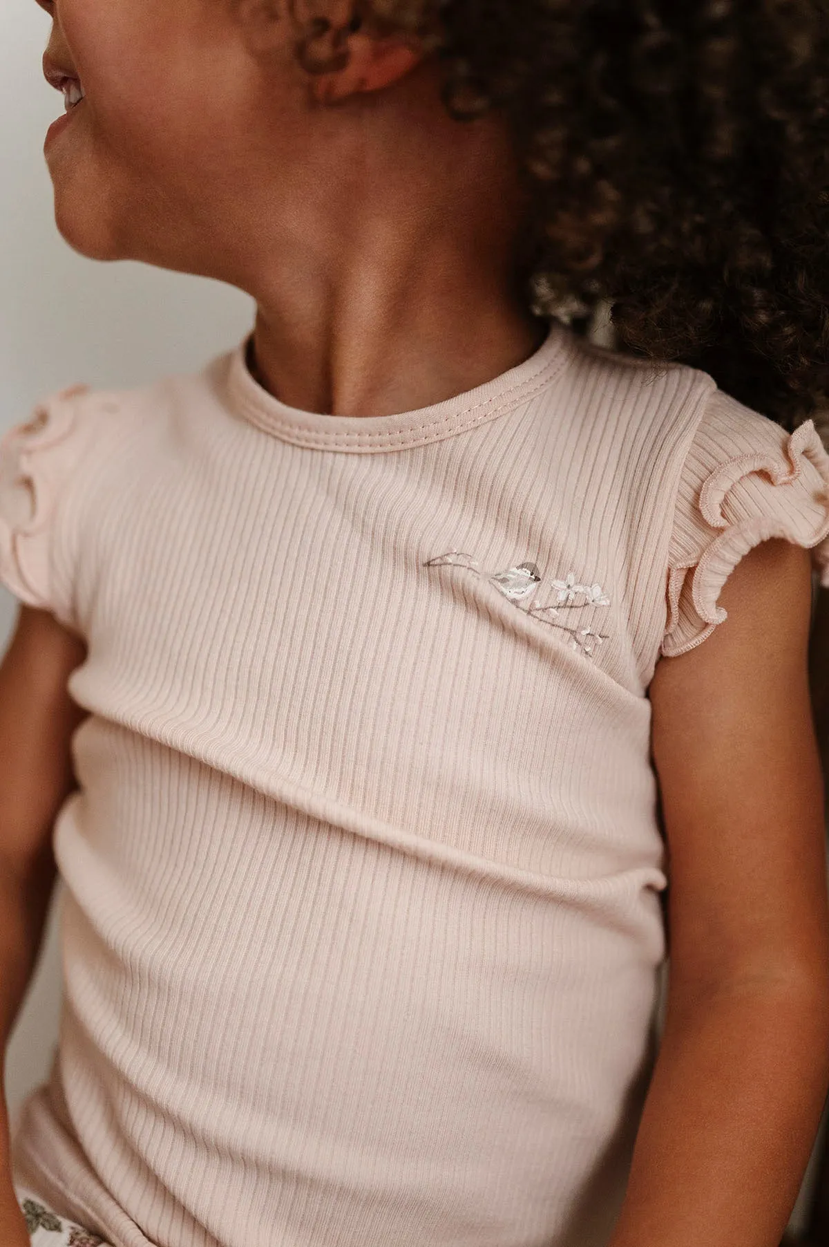 Jersey Cotton - Vintage Birds Collection- Ribbed Tee & Bottoms