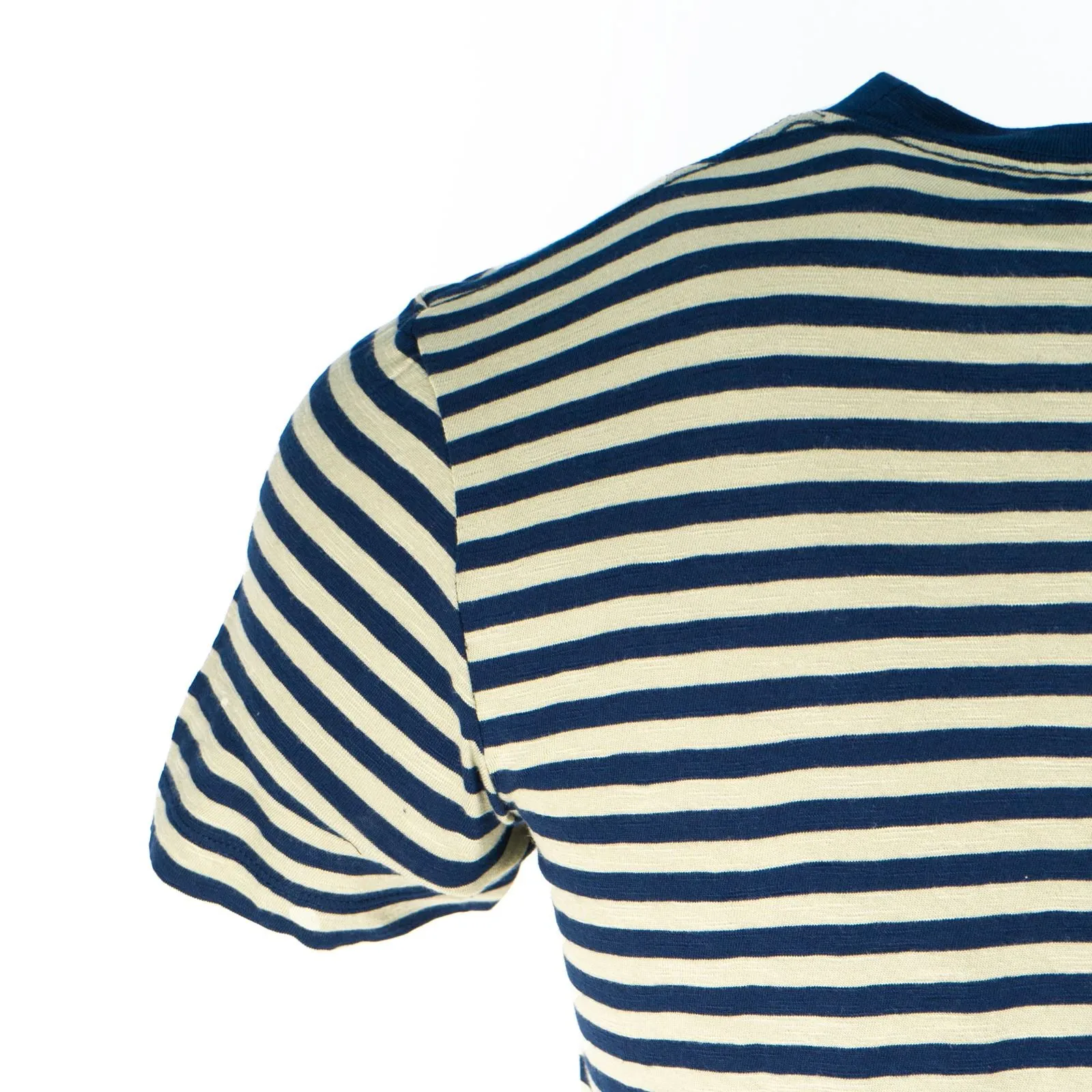John Lewis Supima Cotton Green Striped T-Shirt Casual Short Sleeve Jersey Tops