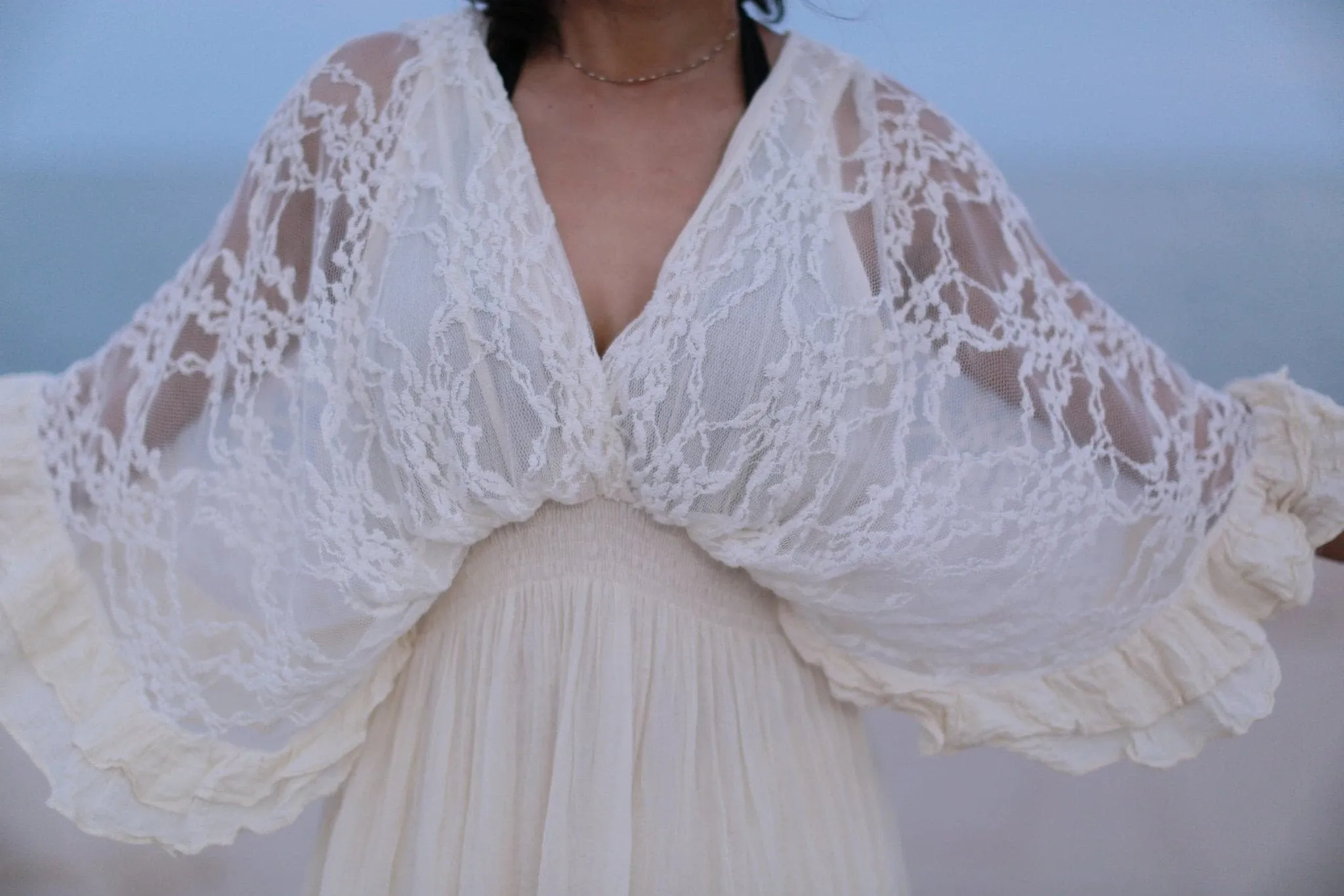 KAFTAN LACE COTTON DRESS LUNA