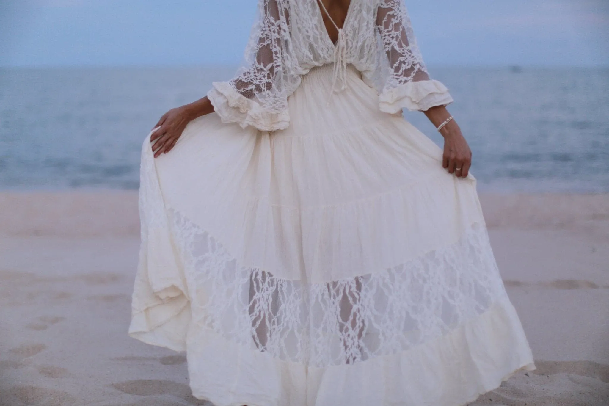 KAFTAN LACE COTTON DRESS LUNA