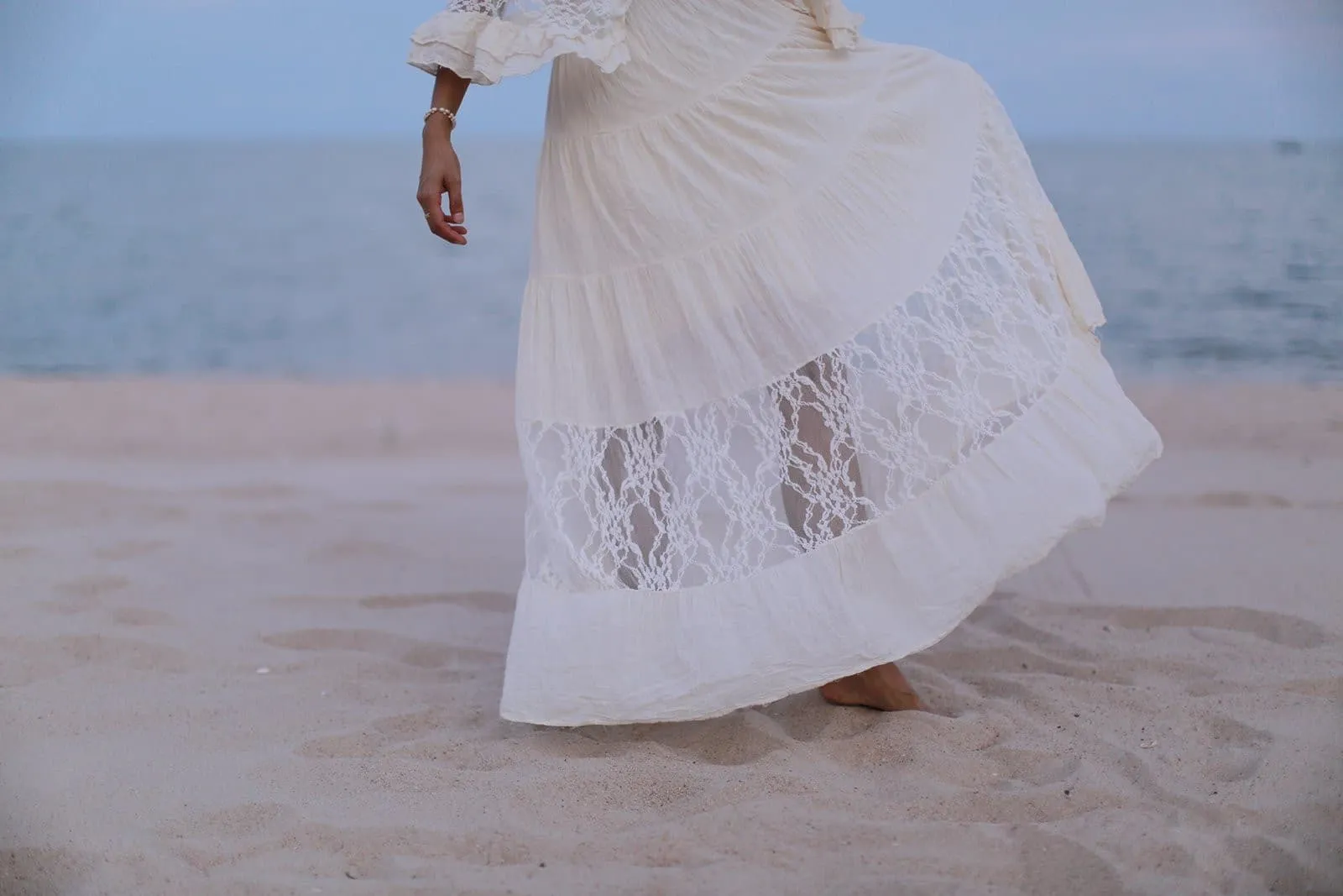 KAFTAN LACE COTTON DRESS LUNA