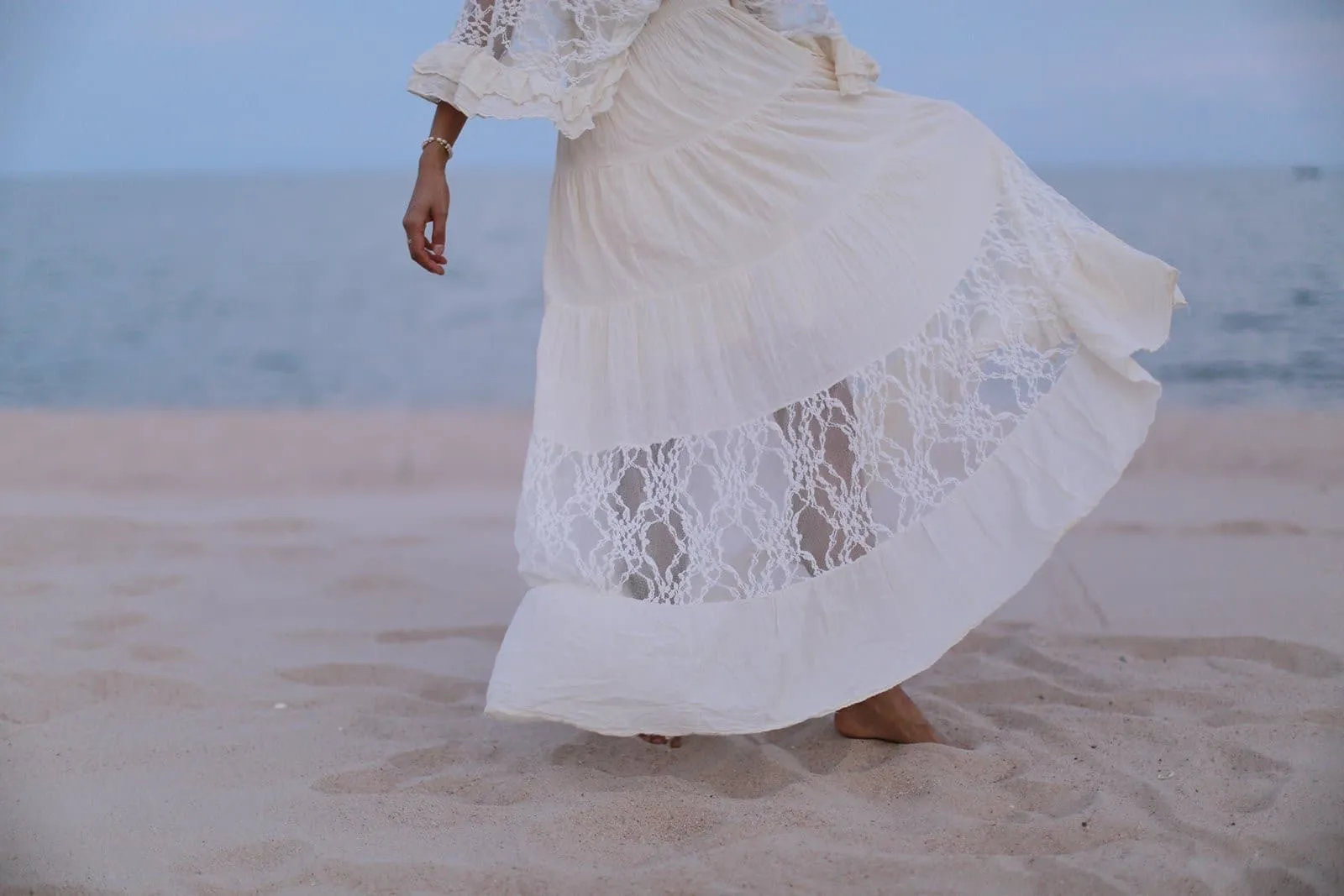 KAFTAN LACE COTTON DRESS LUNA