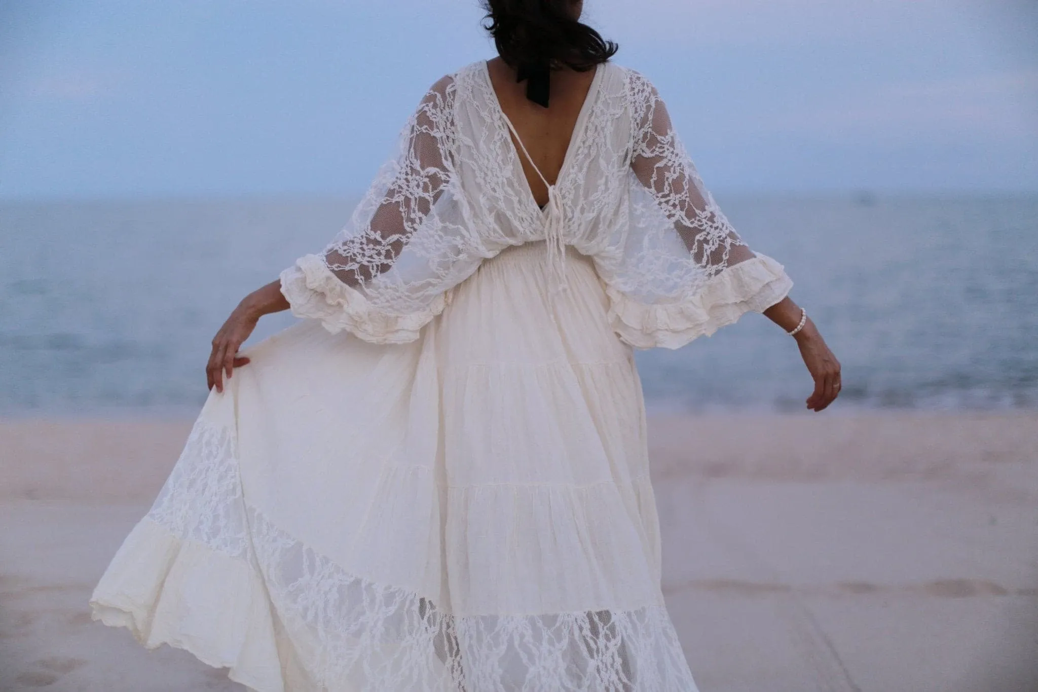 KAFTAN LACE COTTON DRESS LUNA
