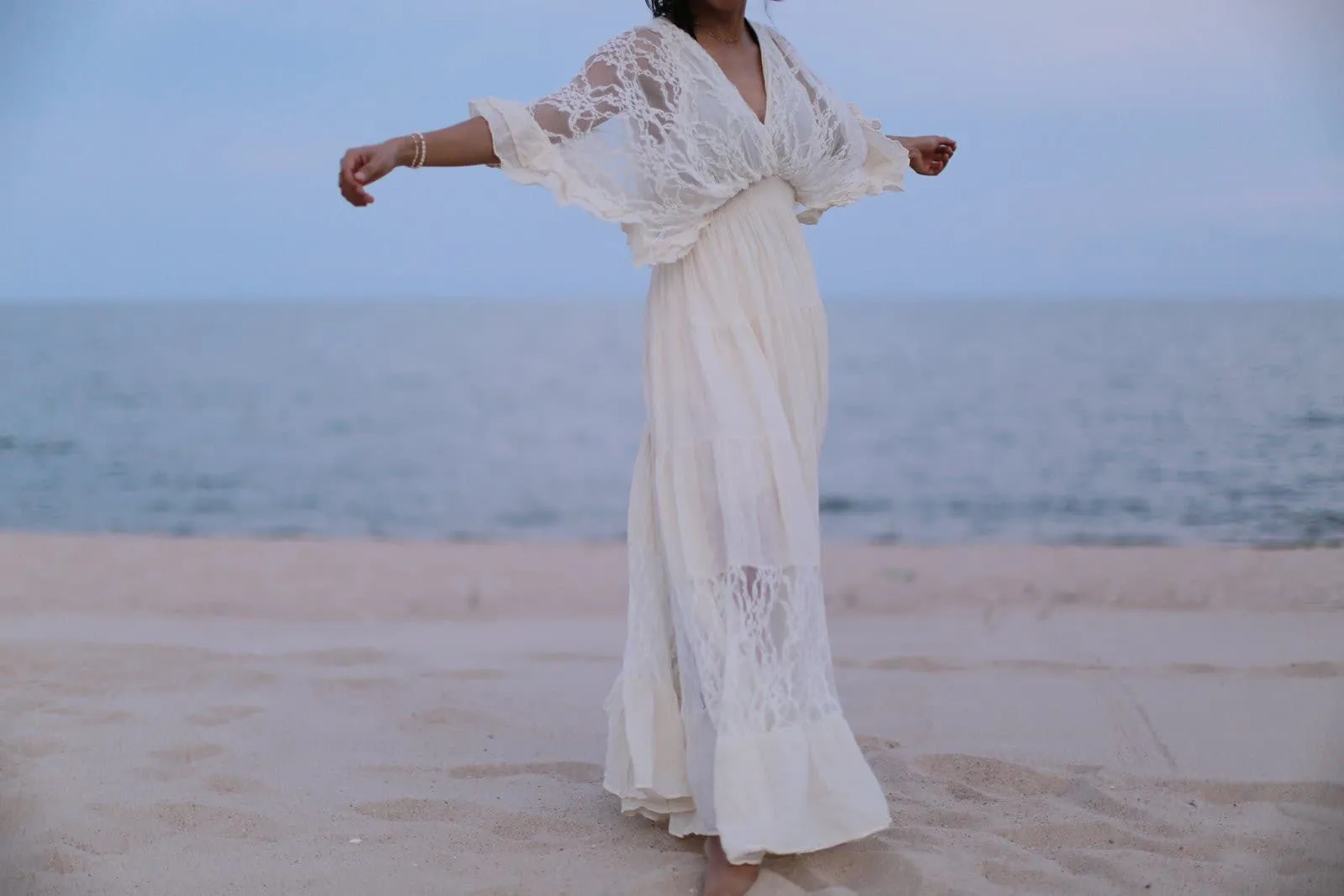 KAFTAN LACE COTTON DRESS LUNA