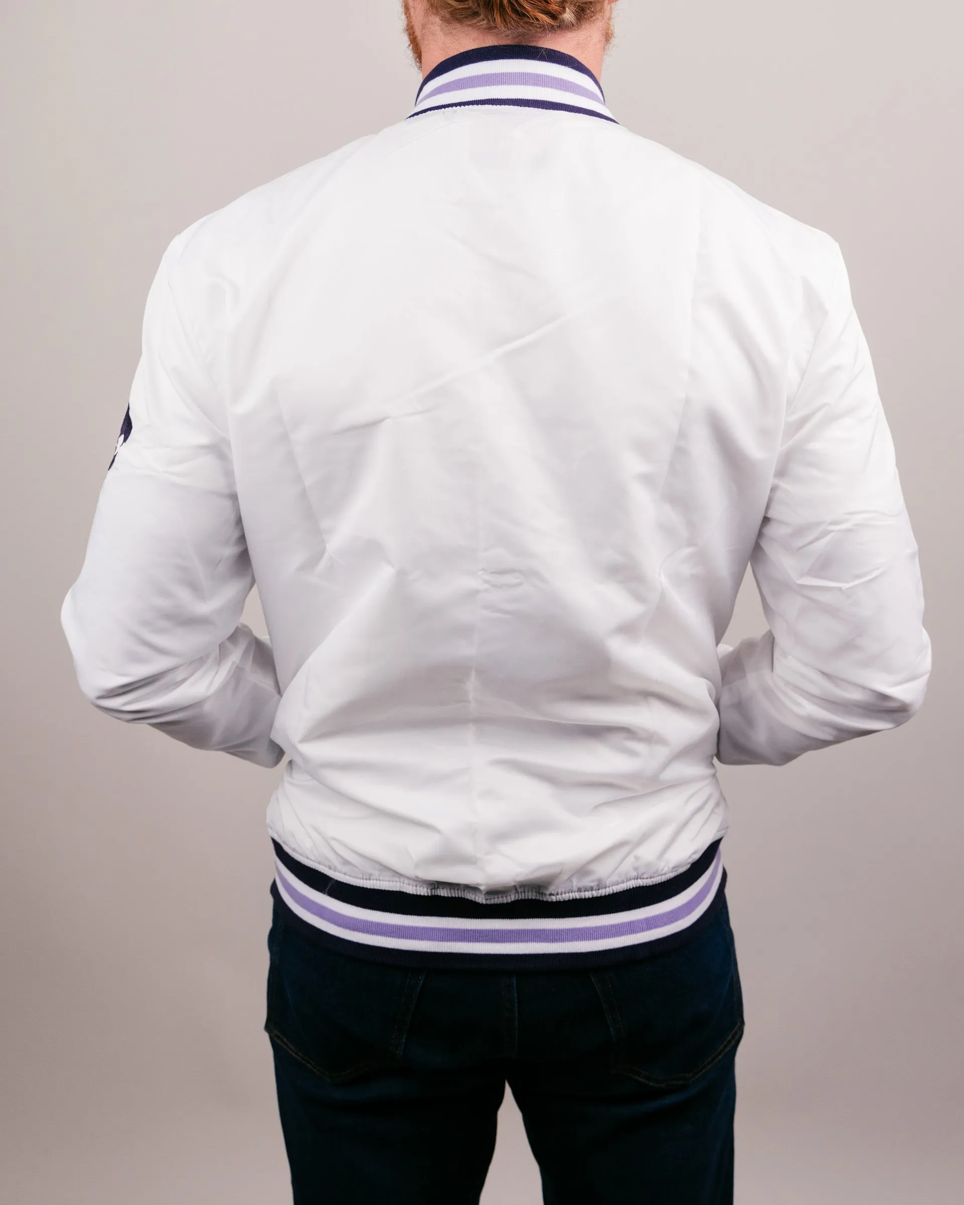 Kansas State Wildcats Vintage White Varsity Jacket