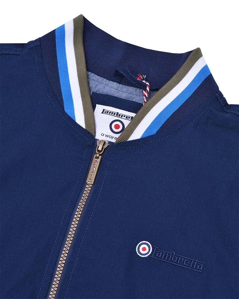 Lambretta Men's SS1626 Triple Tipped Monkey Jacket Navy Blue (Khaki/White/Vallarta)