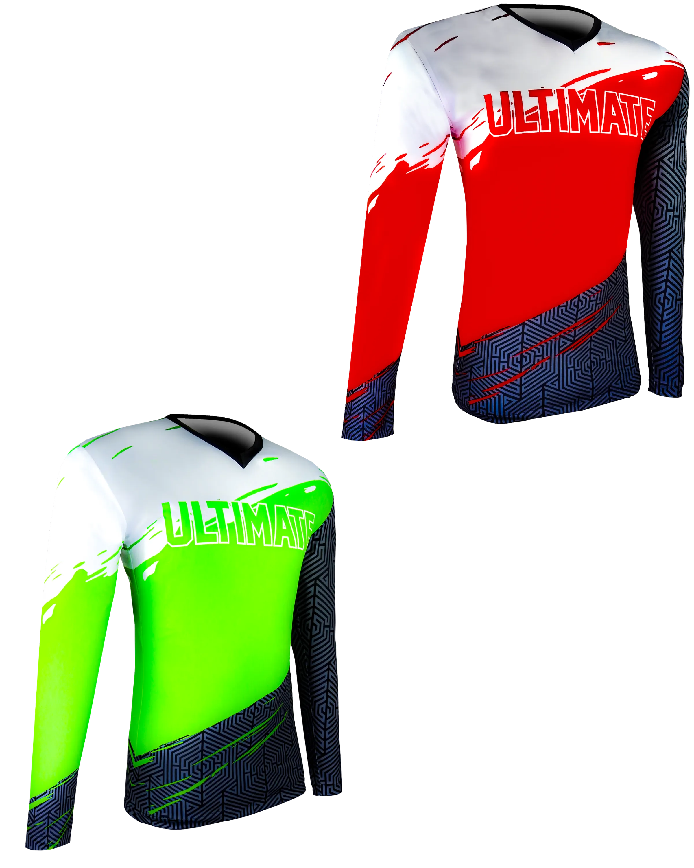 LONG SLEEVE Single Ply REVERSIBLE V Neck Compression Shirt