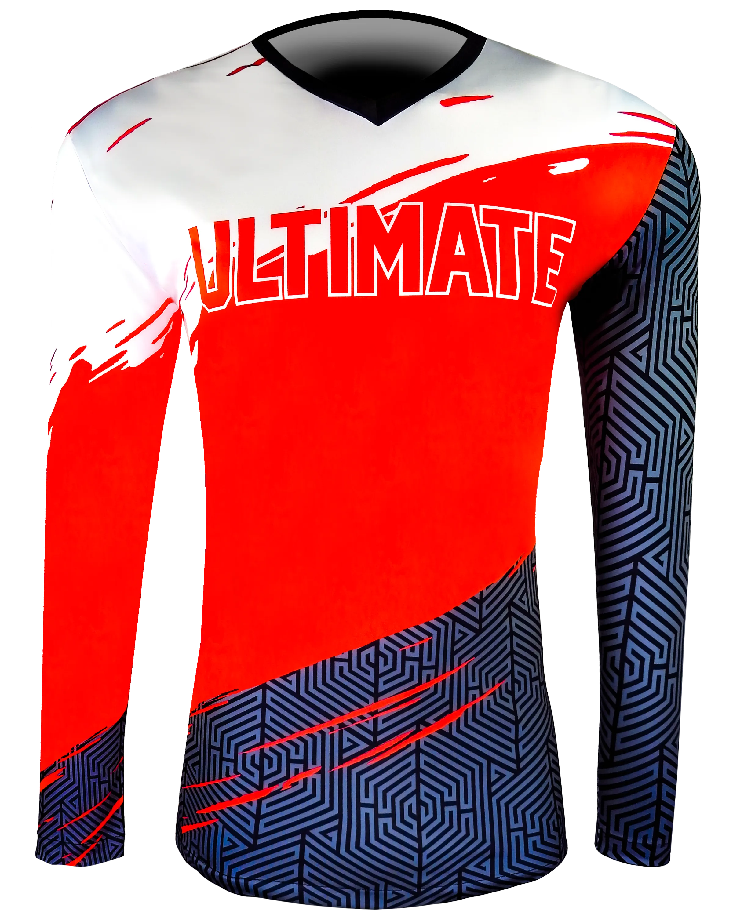 LONG SLEEVE Single Ply REVERSIBLE V Neck Compression Shirt