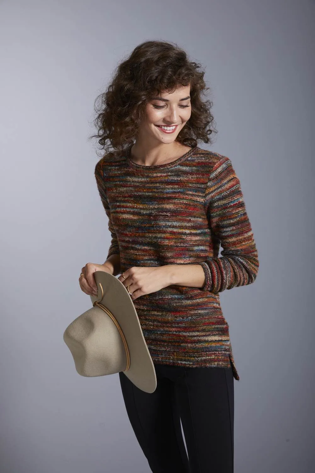 Marcia Hand-Dyed Crew Neck Alpaca Sweater for Women