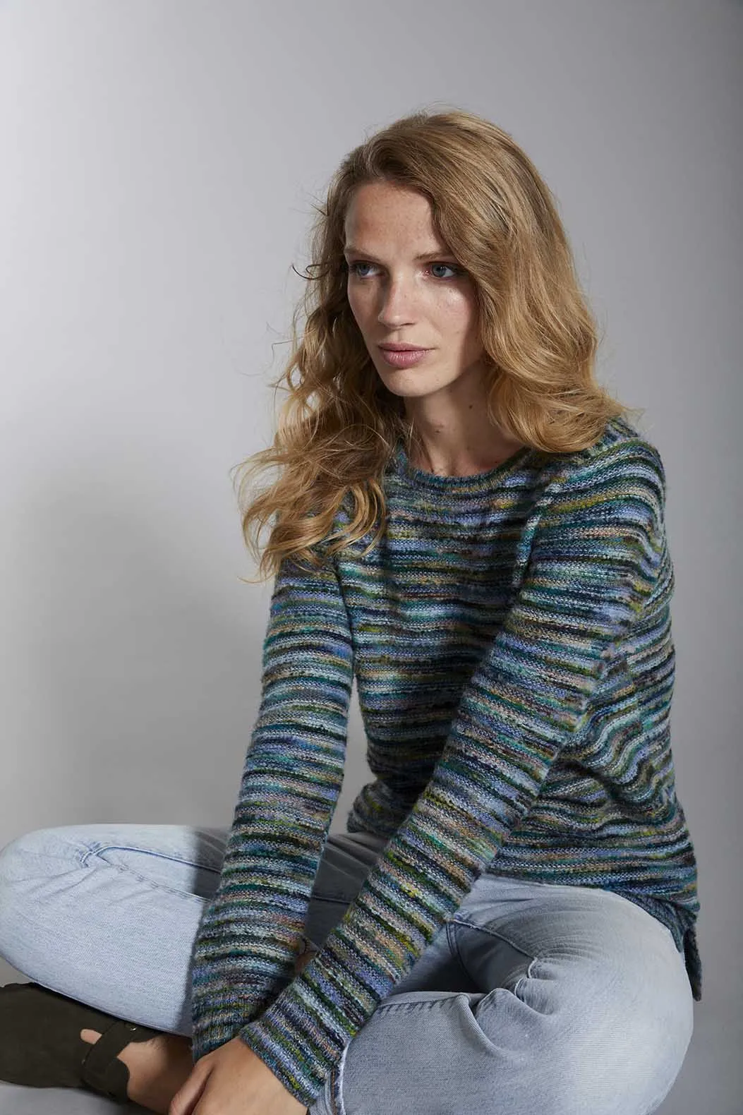 Marcia Hand-Dyed Crew Neck Alpaca Sweater for Women