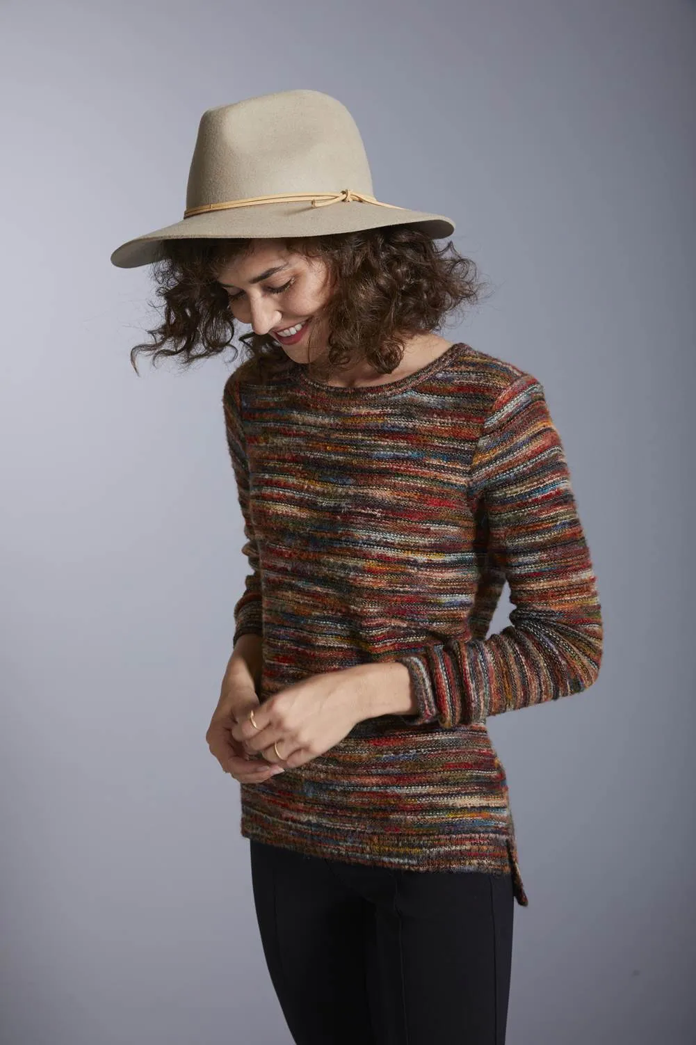 Marcia Hand-Dyed Crew Neck Alpaca Sweater for Women