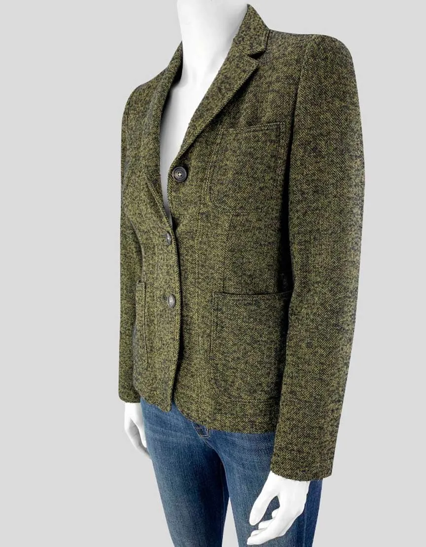 Massimo Alba Olive Tweed Blazer 2US