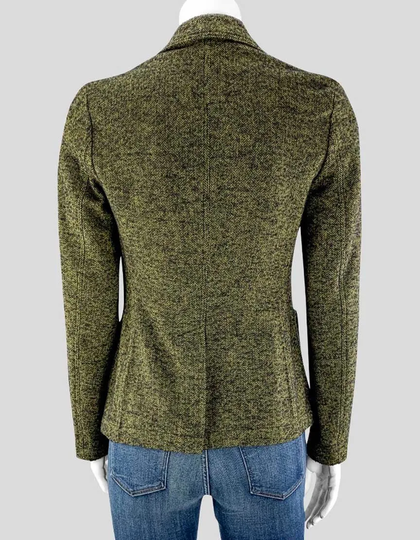 Massimo Alba Olive Tweed Blazer 2US