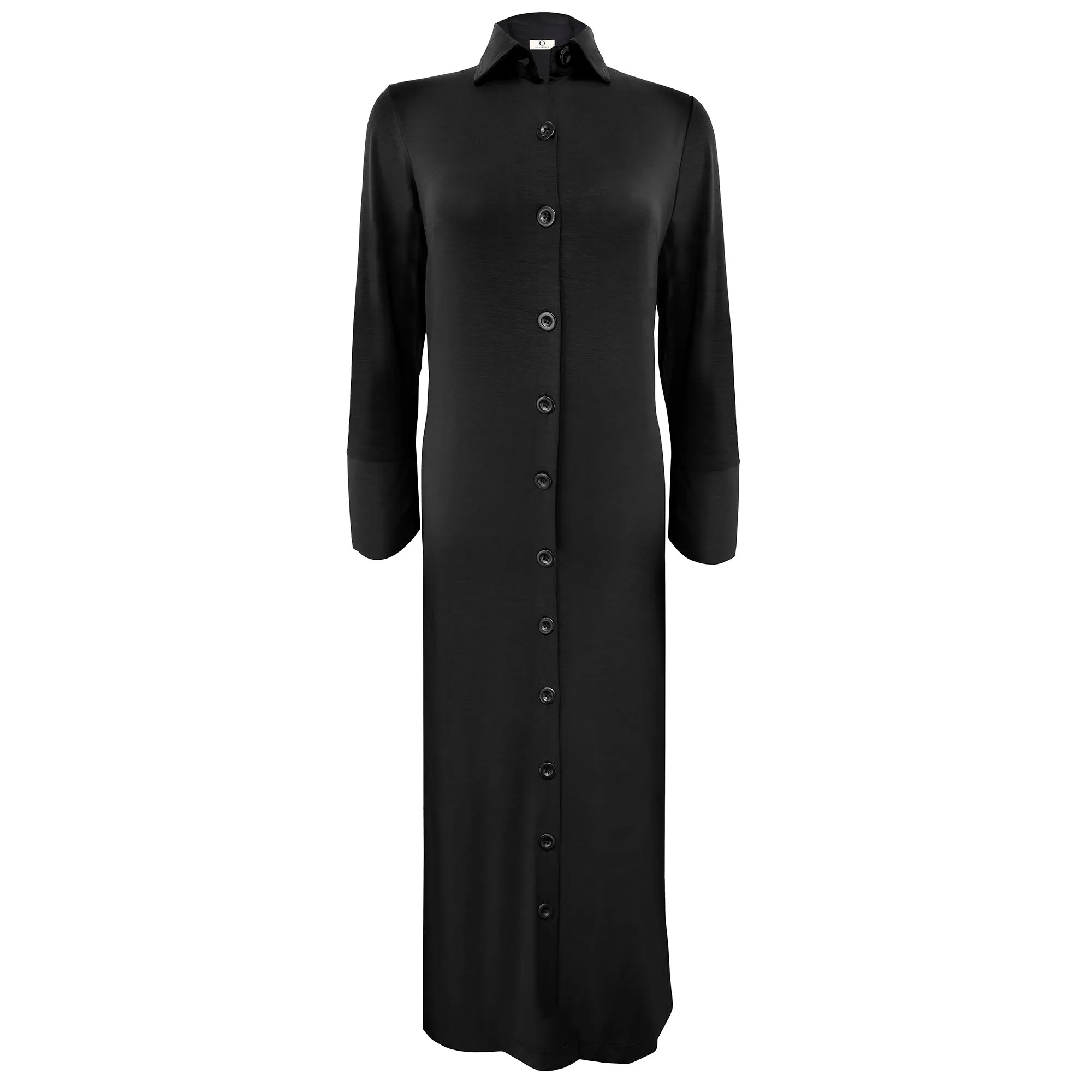 Maxi Shirt Dress in Black