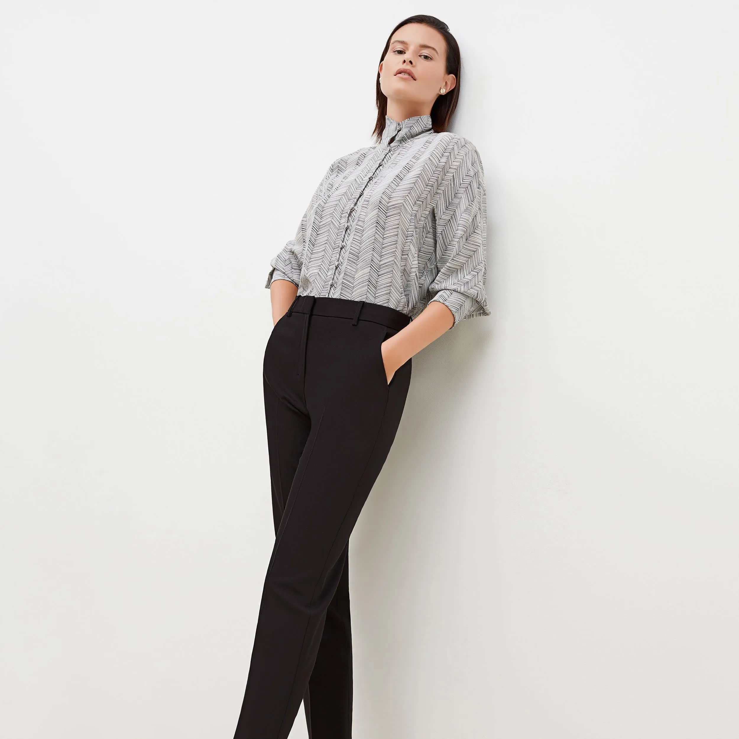 Mejia Pant - Washable Wool Twill :: Black