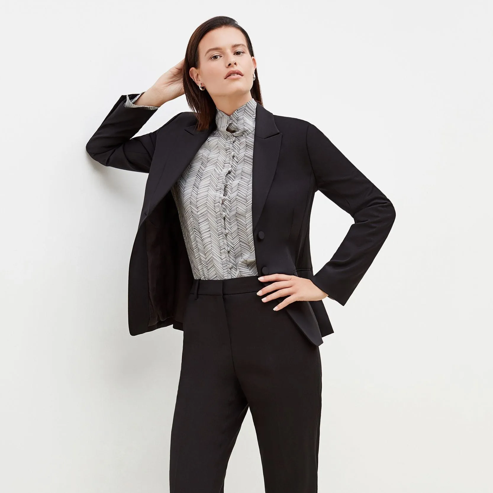 Mejia Pant - Washable Wool Twill :: Black
