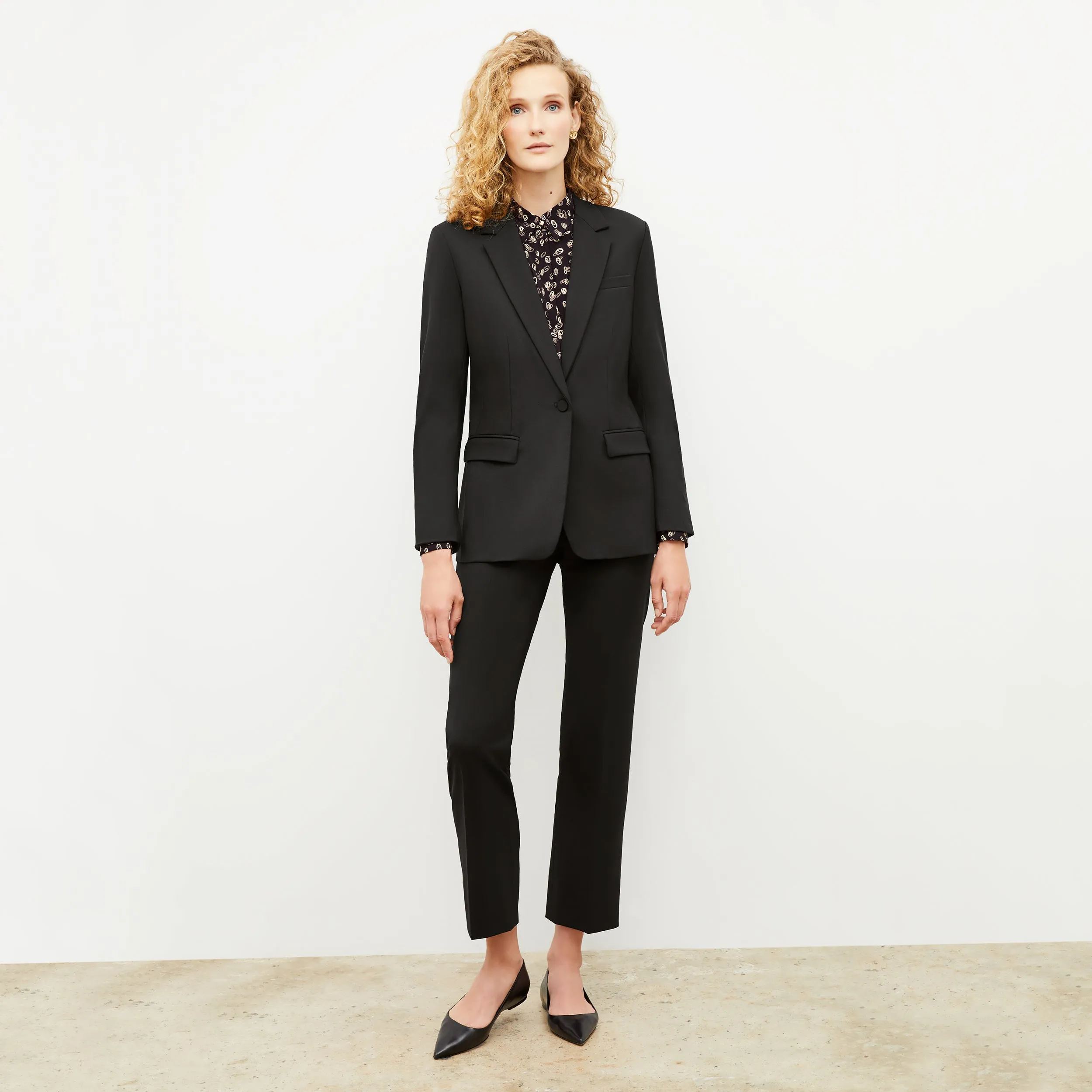 Mejia Pant - Washable Wool Twill :: Black