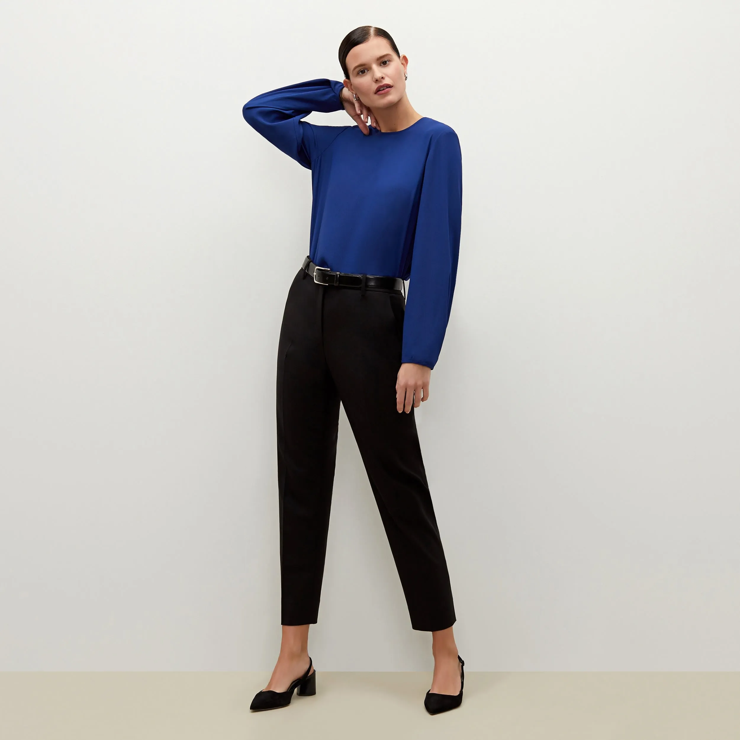 Mejia Pant - Washable Wool Twill :: Black