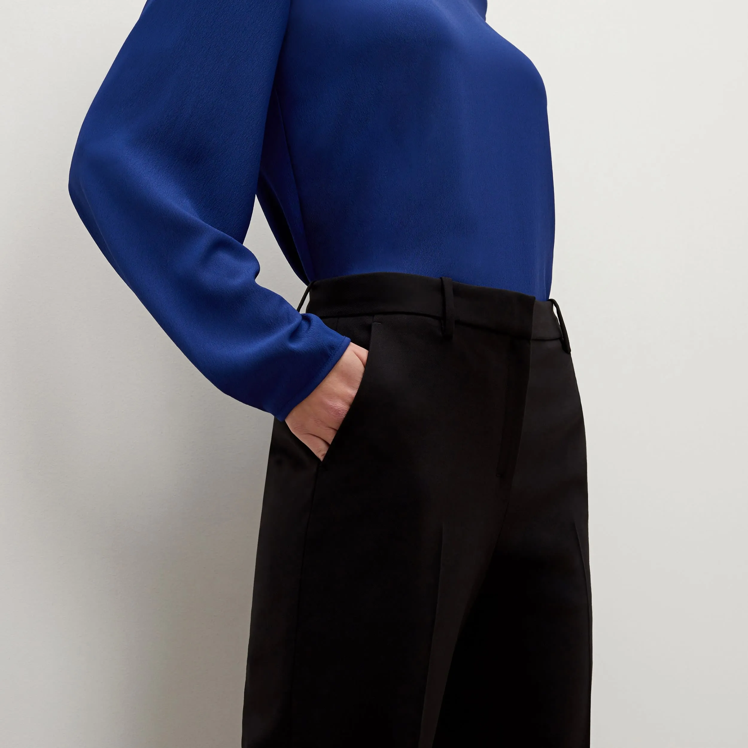 Mejia Pant - Washable Wool Twill :: Black