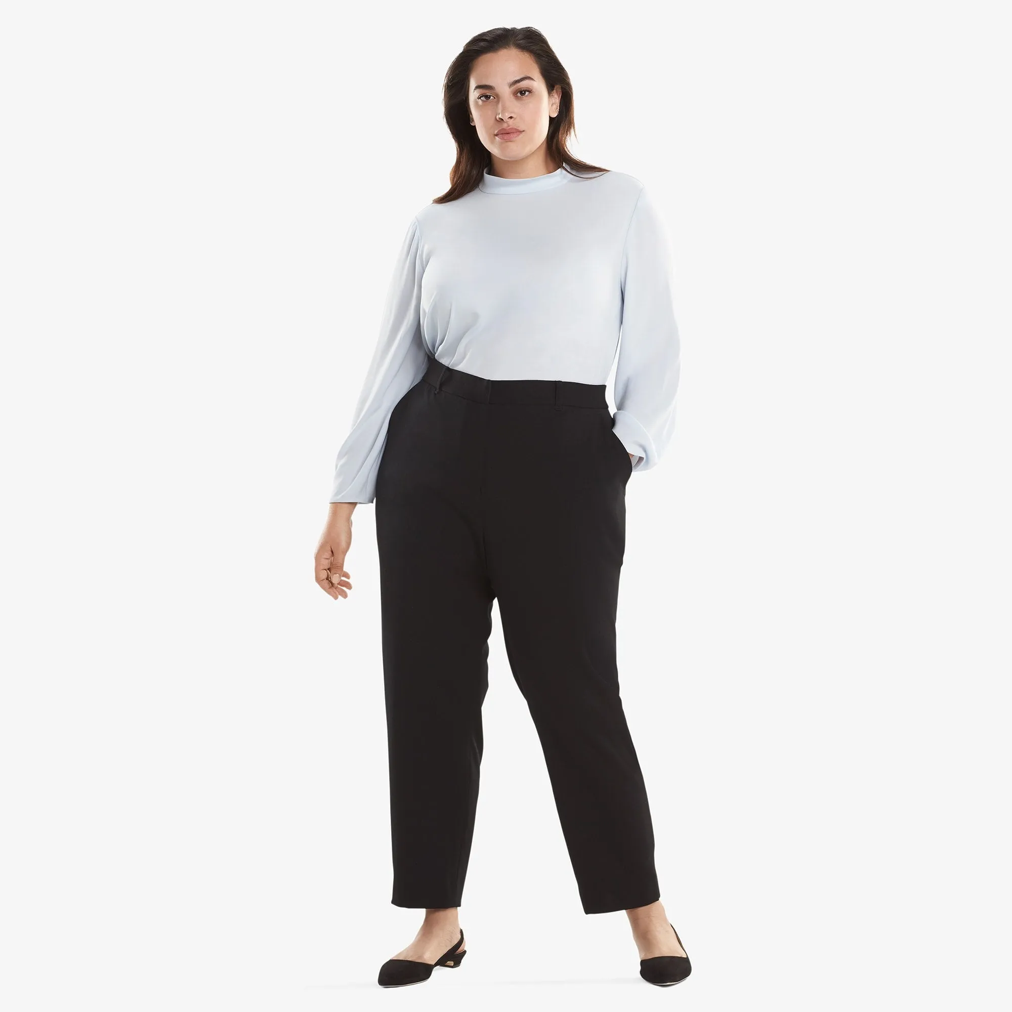 Mejia Pant - Washable Wool Twill :: Black