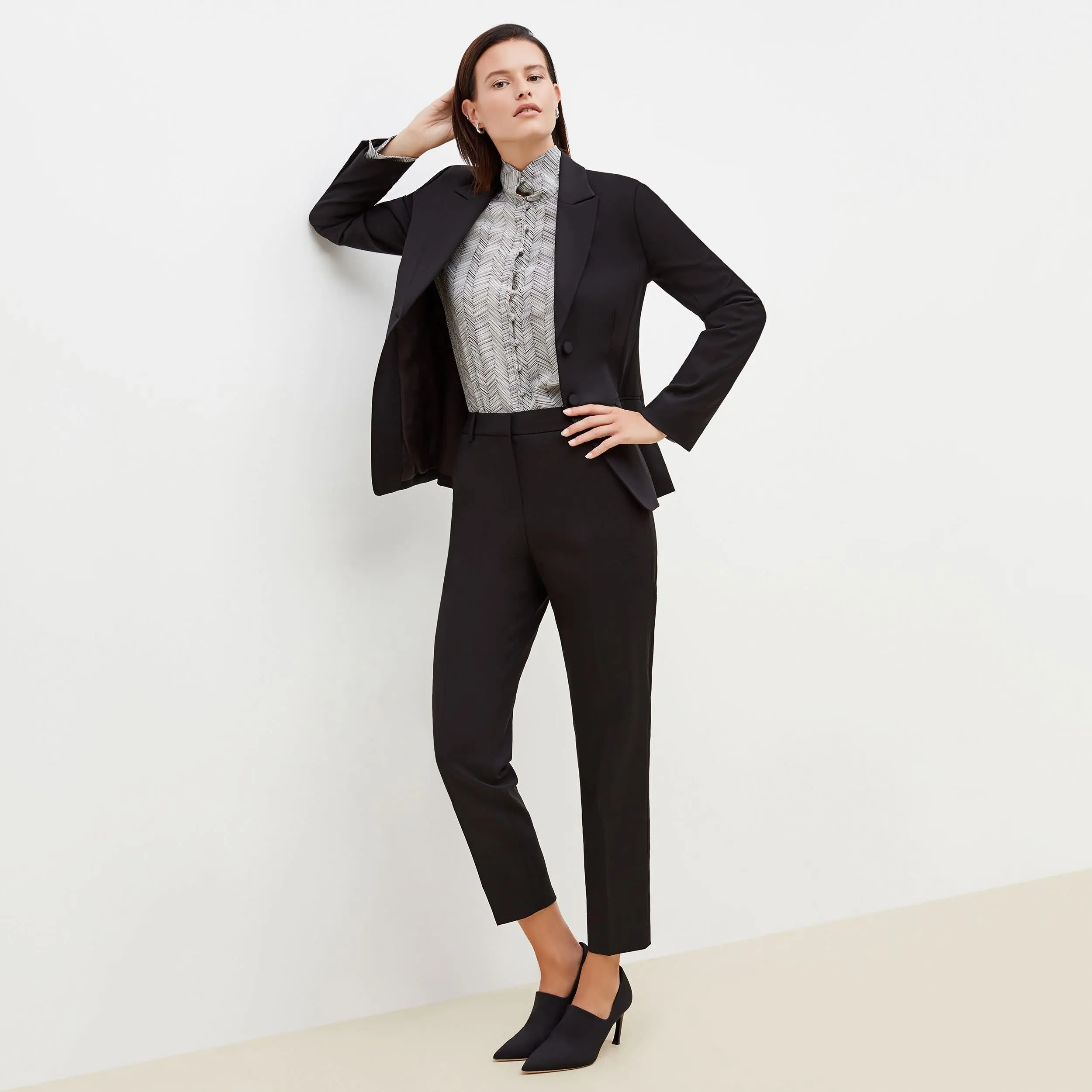 Mejia Pant - Washable Wool Twill :: Black