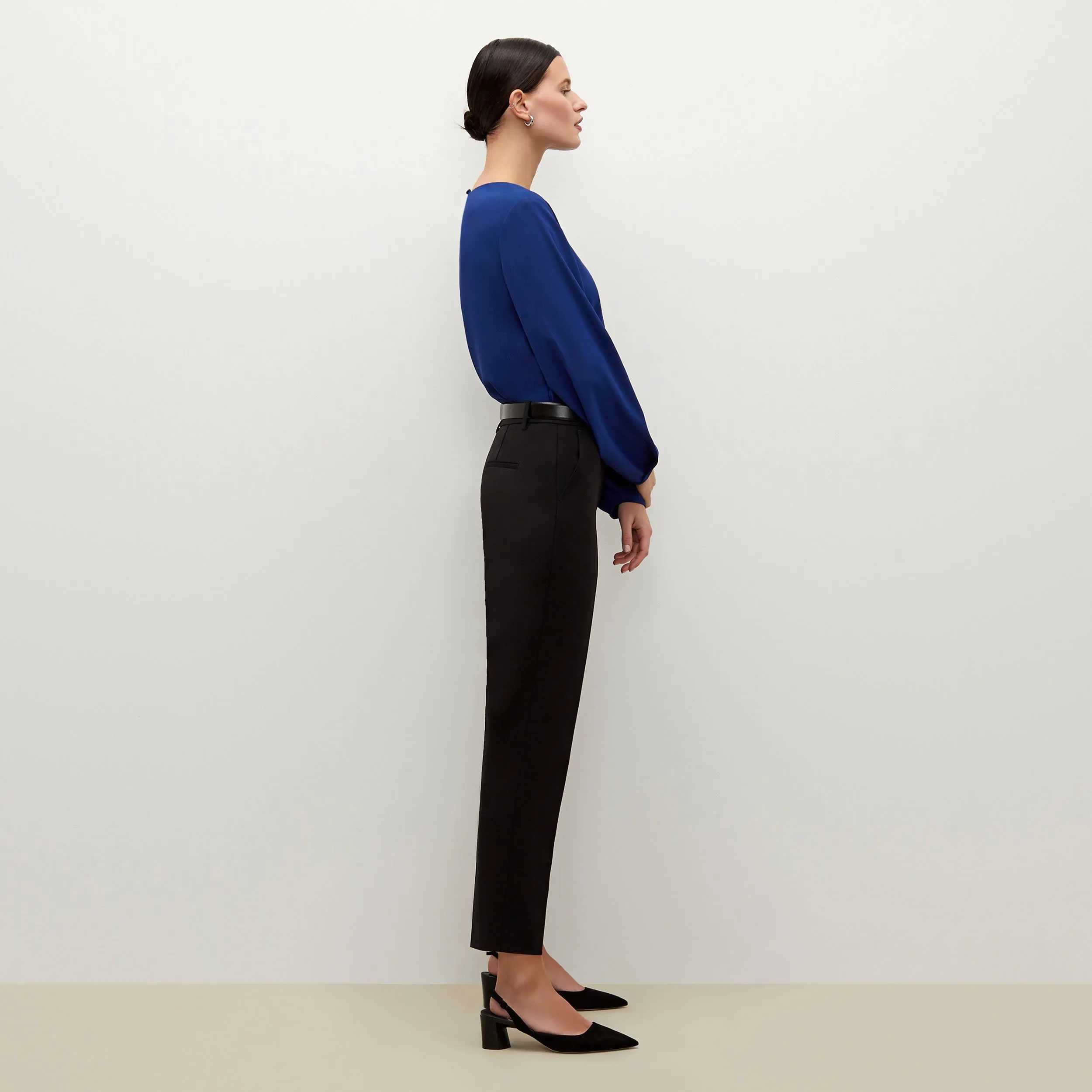 Mejia Pant - Washable Wool Twill :: Black