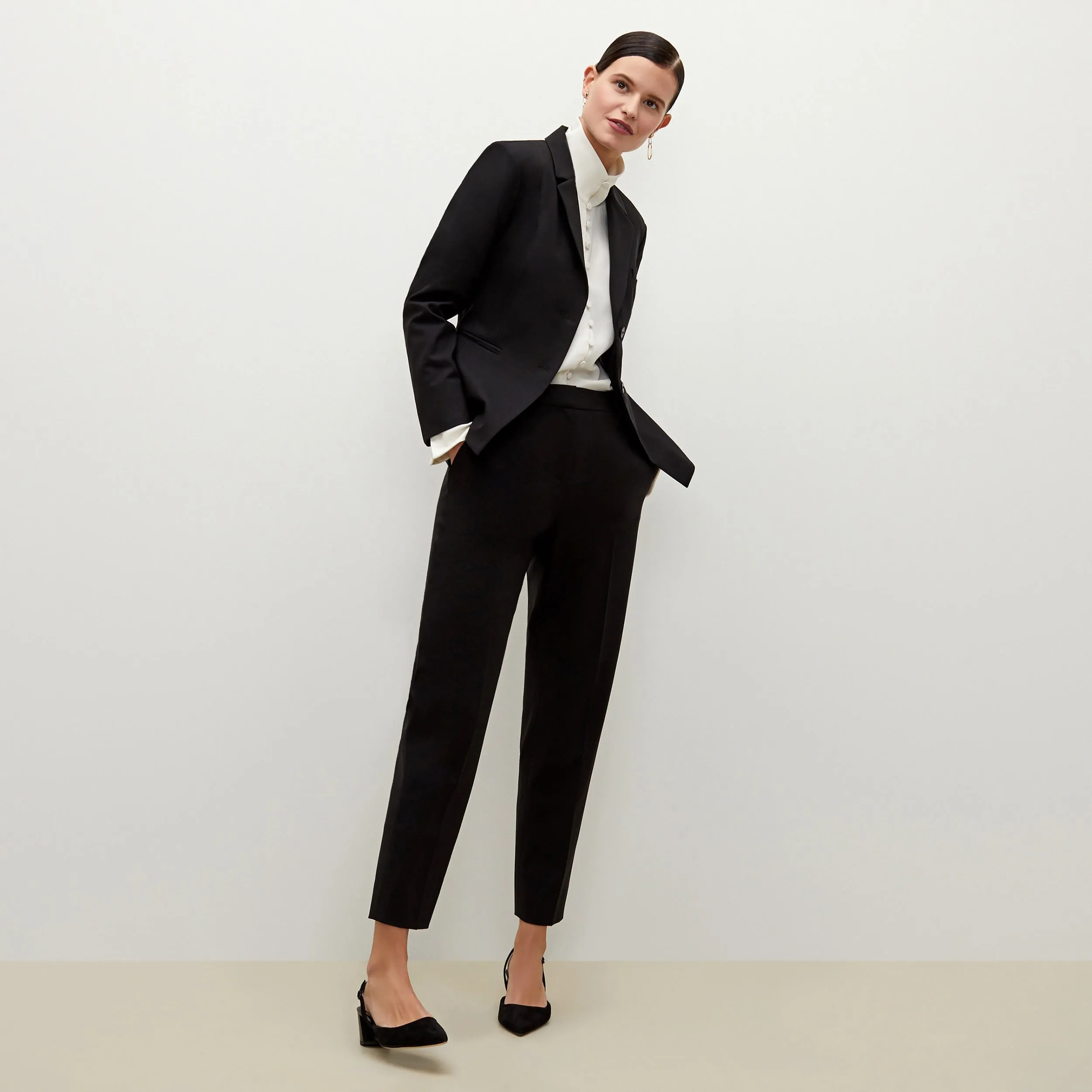Mejia Pant - Washable Wool Twill :: Black