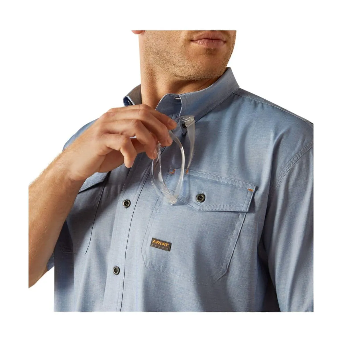 Men's Ariat Rebar Vent TEK Button Down Work Shirt 10055197
