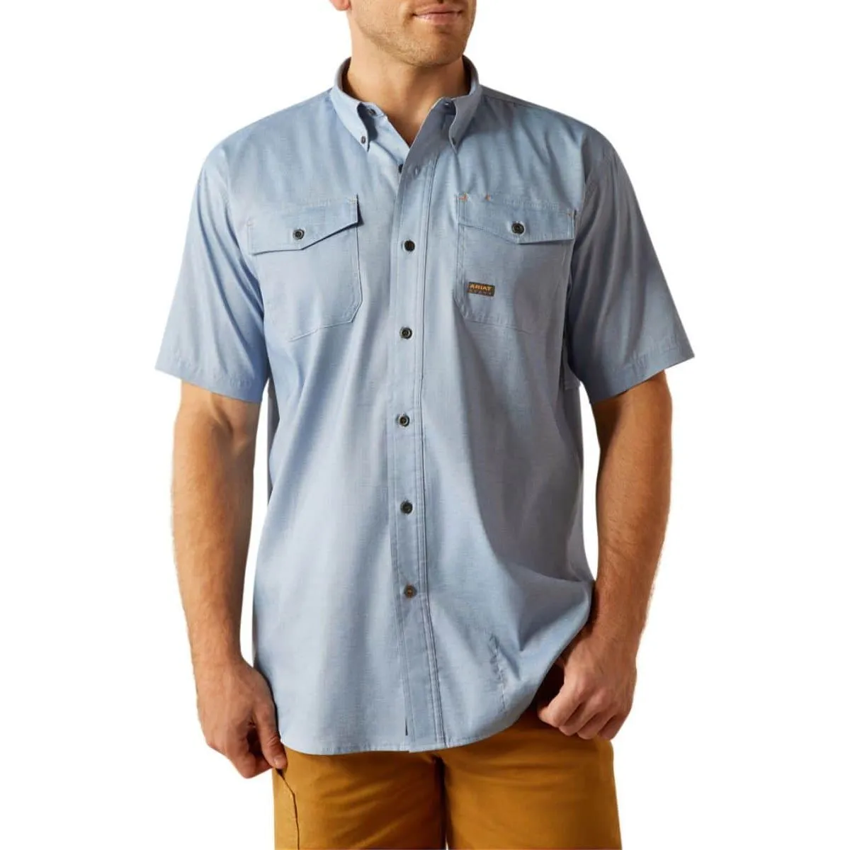 Men's Ariat Rebar Vent TEK Button Down Work Shirt 10055197