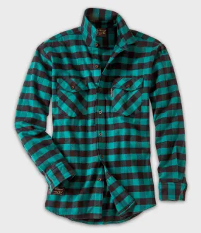Men's Classic Flannel Shirt - Green Buffalo