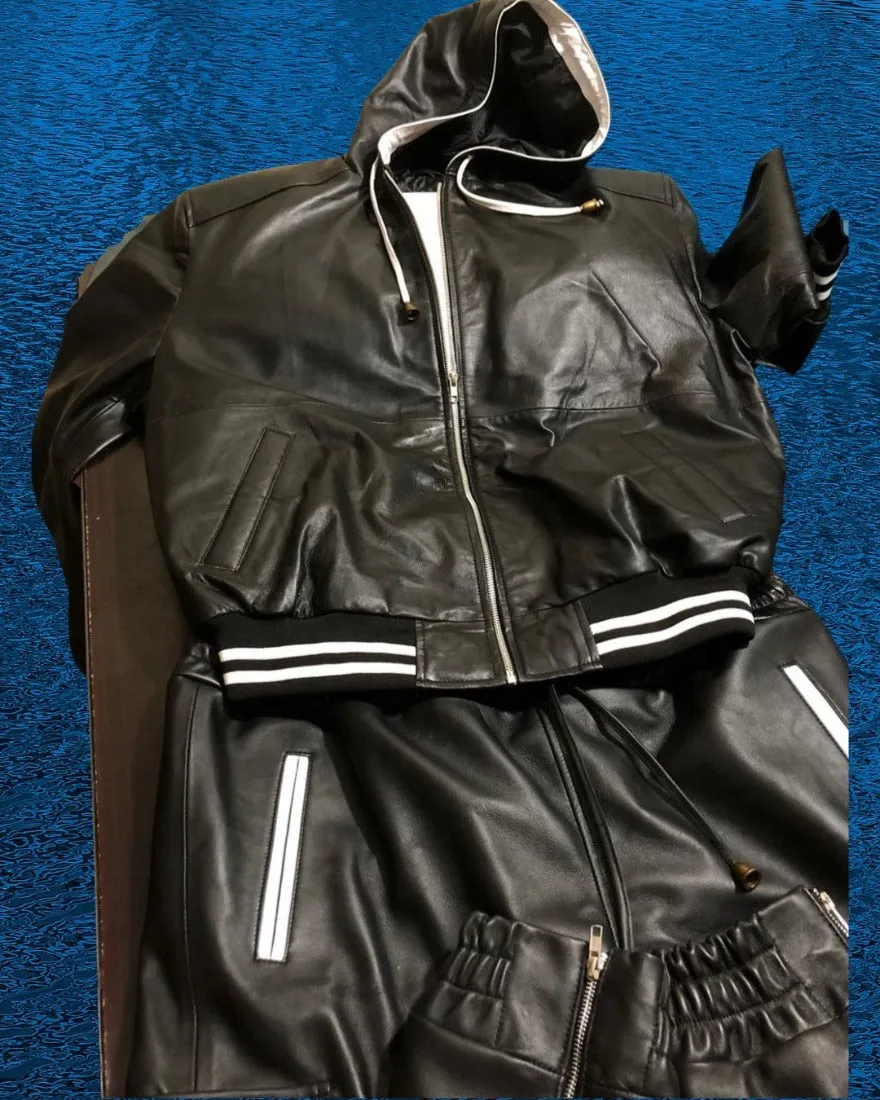 Mens Leather Sweat Suit