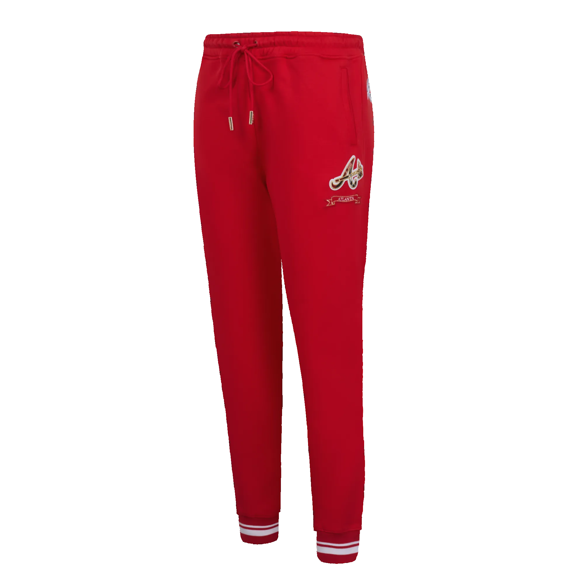 MLB ATLANTA BRAVES PRO PREP WOMEN'S RIB FLC SWEATPANT (RED)
