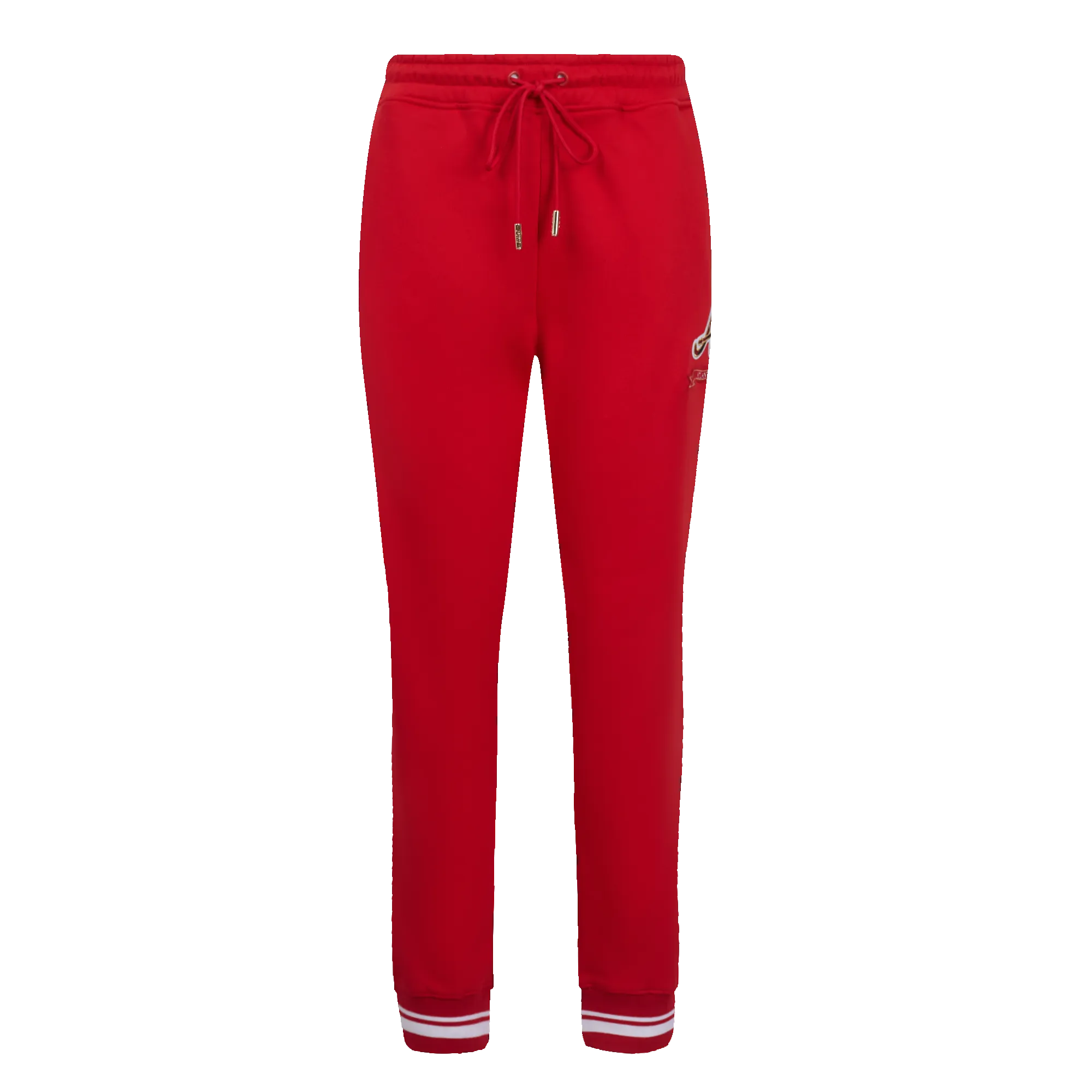 MLB ATLANTA BRAVES PRO PREP WOMEN'S RIB FLC SWEATPANT (RED)