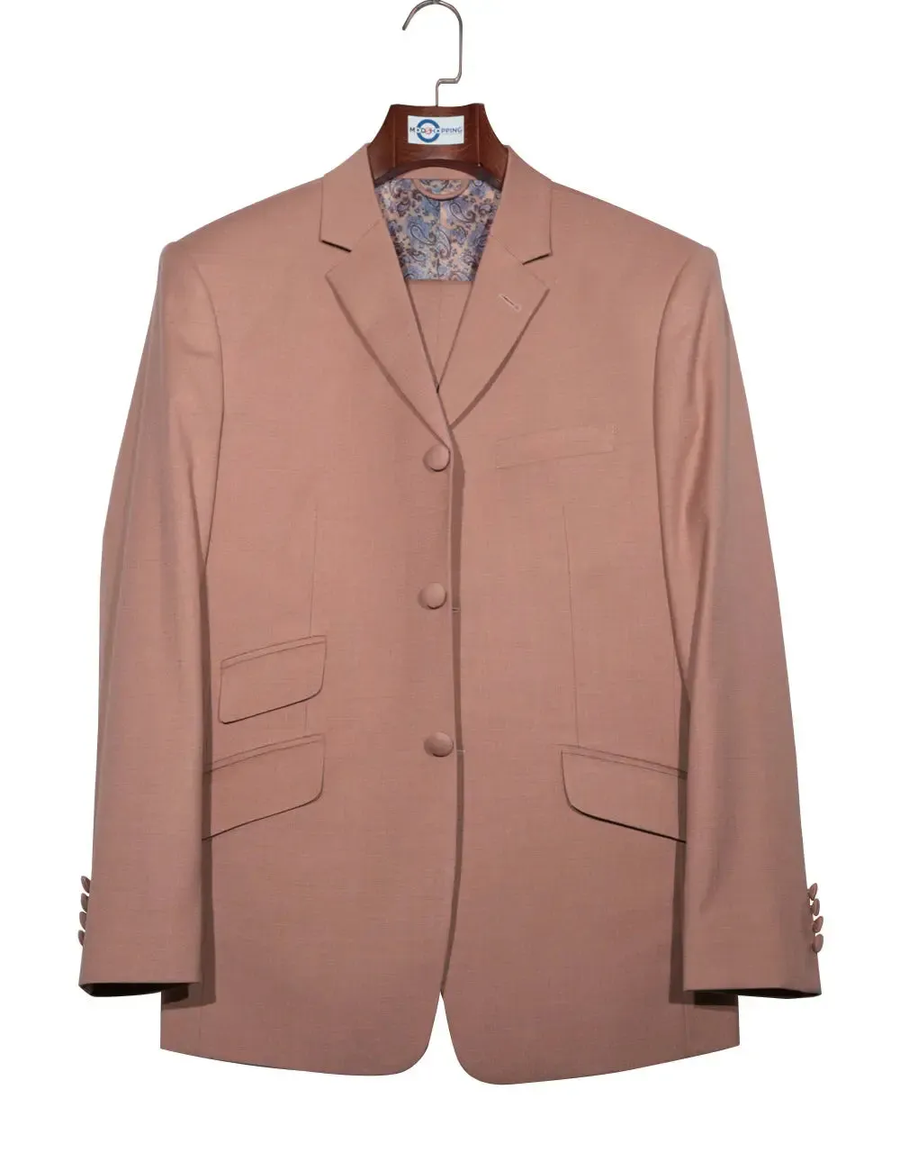 Mod Suit - 60s Style Salmon Pink Suit