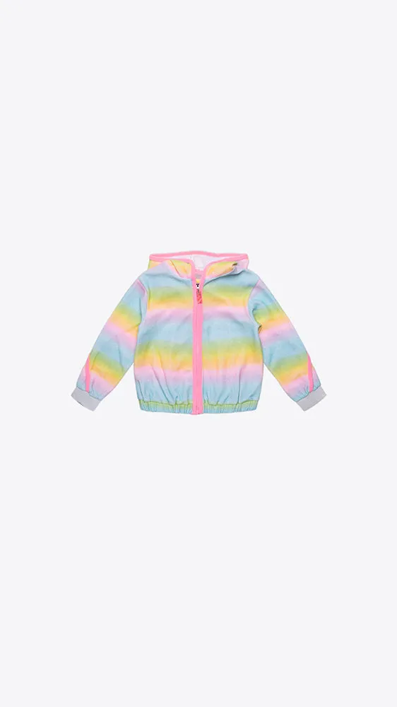 Multicolored Terry Zip Hoodie