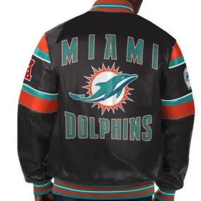 NFL Miami Dolphins Leather Jacket For Men and Women