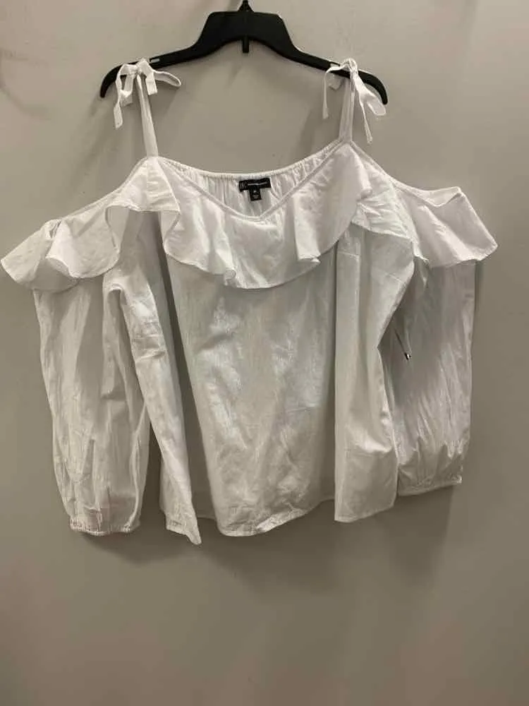 NWT INC PLUS SIZES Size 2X White SPAGHETTI STRAP TOP