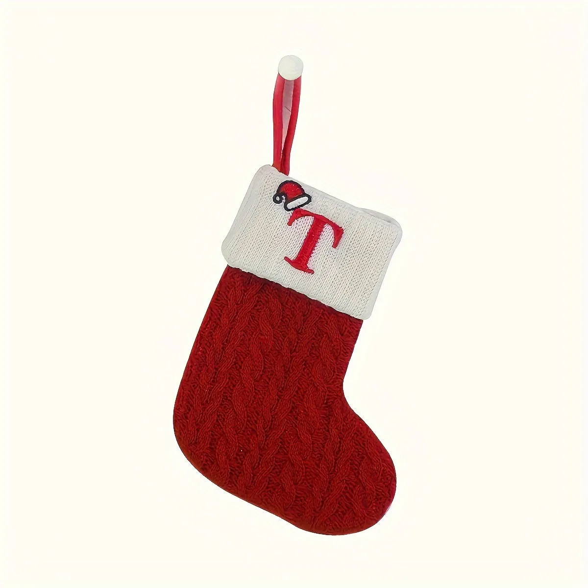 Personalized Festive Knit Christmas Stockings with Customizable Initials - Unique Holiday Decorations for Home, Family, and Friends - Ideal for Christmas Party, Tree, Mantel, and Fireplace Decor