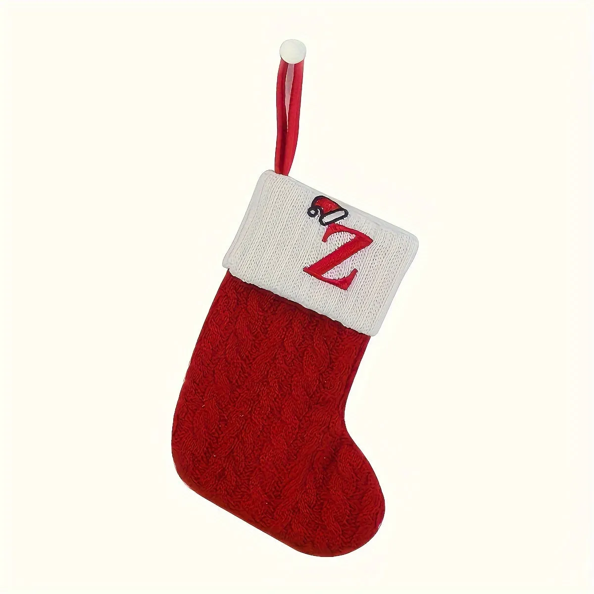 Personalized Festive Knit Christmas Stockings with Customizable Initials - Unique Holiday Decorations for Home, Family, and Friends - Ideal for Christmas Party, Tree, Mantel, and Fireplace Decor