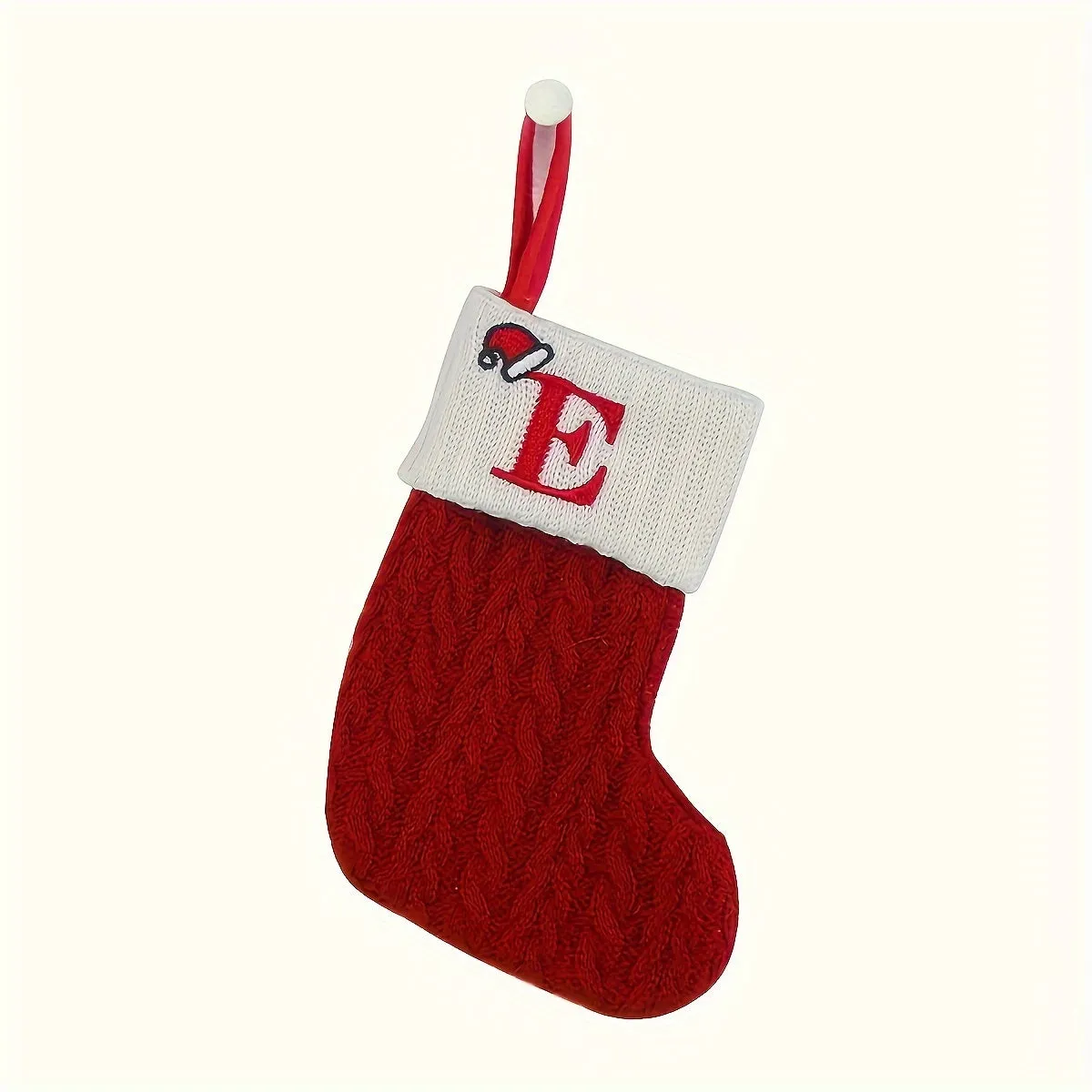 Personalized Festive Knit Christmas Stockings with Customizable Initials - Unique Holiday Decorations for Home, Family, and Friends - Ideal for Christmas Party, Tree, Mantel, and Fireplace Decor